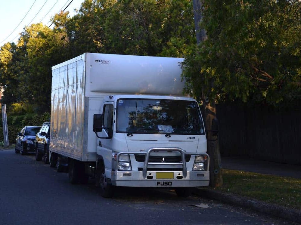 removalist truck on street